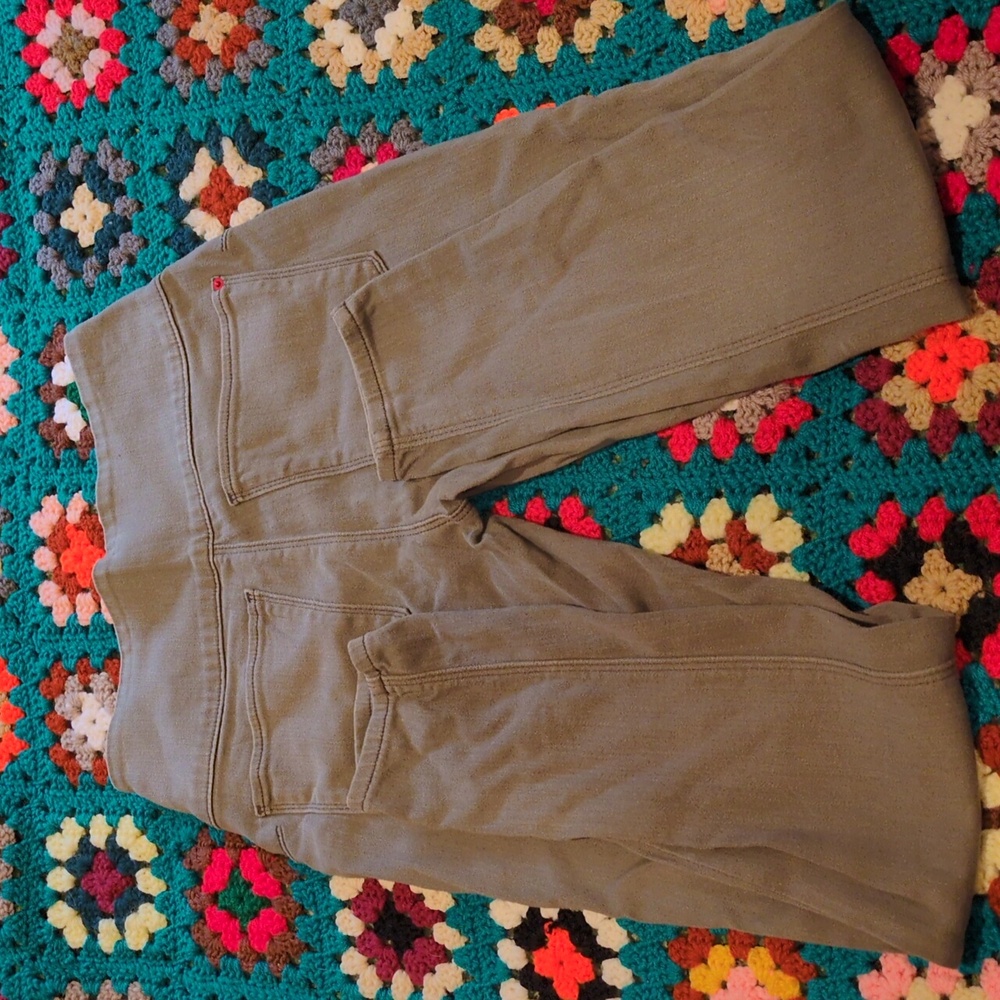 Spanx Solace Olive Green High Rise Jean Womens Medium - Picture 4 of 6